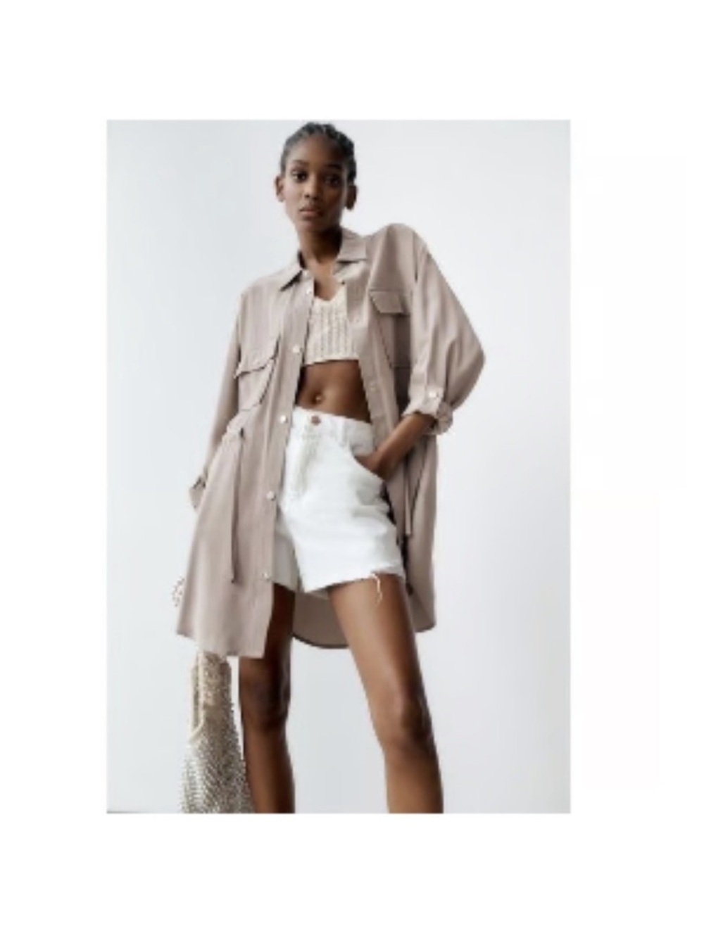 ZARA - Relaxed Fit Overshirt Size Extra Small